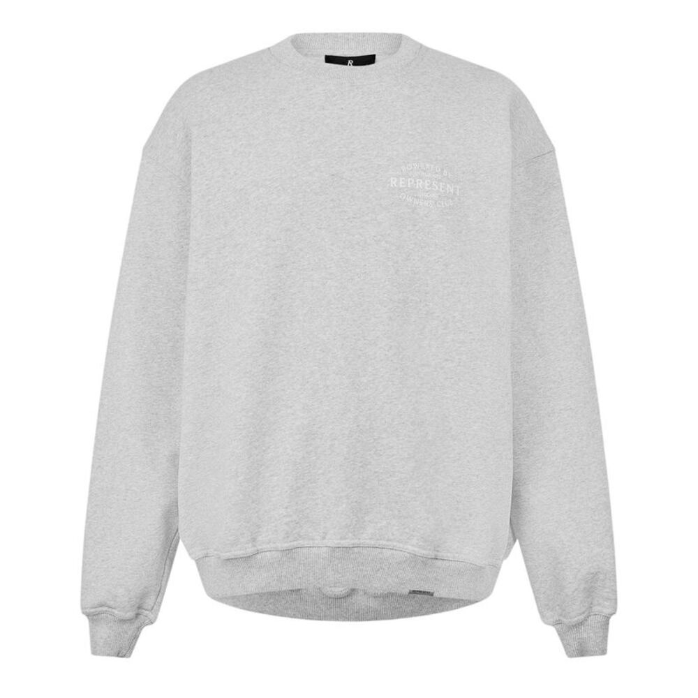 Represent Mens Contemporary Crew Neck Oversized Sweatshirt / Ash Grey